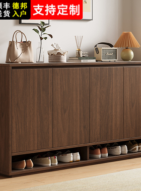 实木鞋柜家用门口收纳一体靠墙入户室内新2026爆款走廊楼道外鞋架