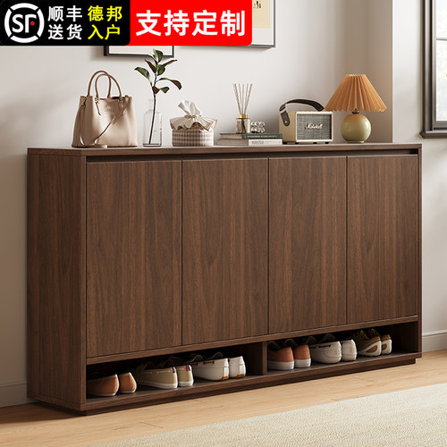 实木家用楼道口多层大容量鞋柜