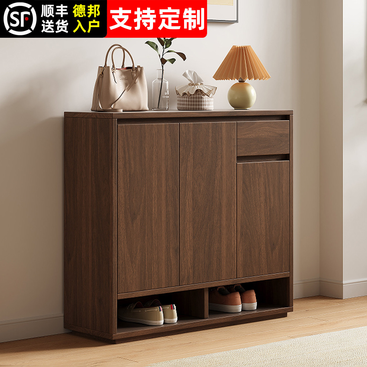 实木鞋柜家用门口室内新款2026走廊外收纳玄关柜多层入户楼道鞋架,住宅家具,鞋柜,淘宝优惠券,粉丝福利购,淘宝优惠卷