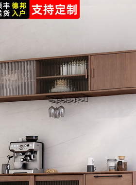 实木厨房吊柜上墙壁挂墙面壁柜卫生间储物阳台收纳置物架玻璃橱柜