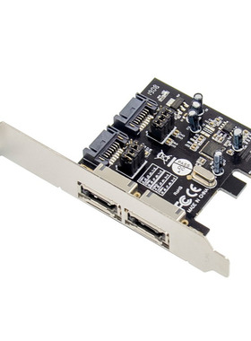 PCI-E转SATA卡 ESATA卡 2个外置eSATA接口 PCIE转3.0SATA扩展卡