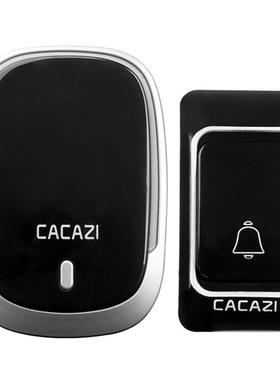 卡佳斯k01无线门铃 CACAZI无线数码门铃黑色家用无线音乐遥控门