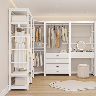 步入式金属衣柜多层组合落地式挂衣架卧室家用网红同款收纳衣帽架