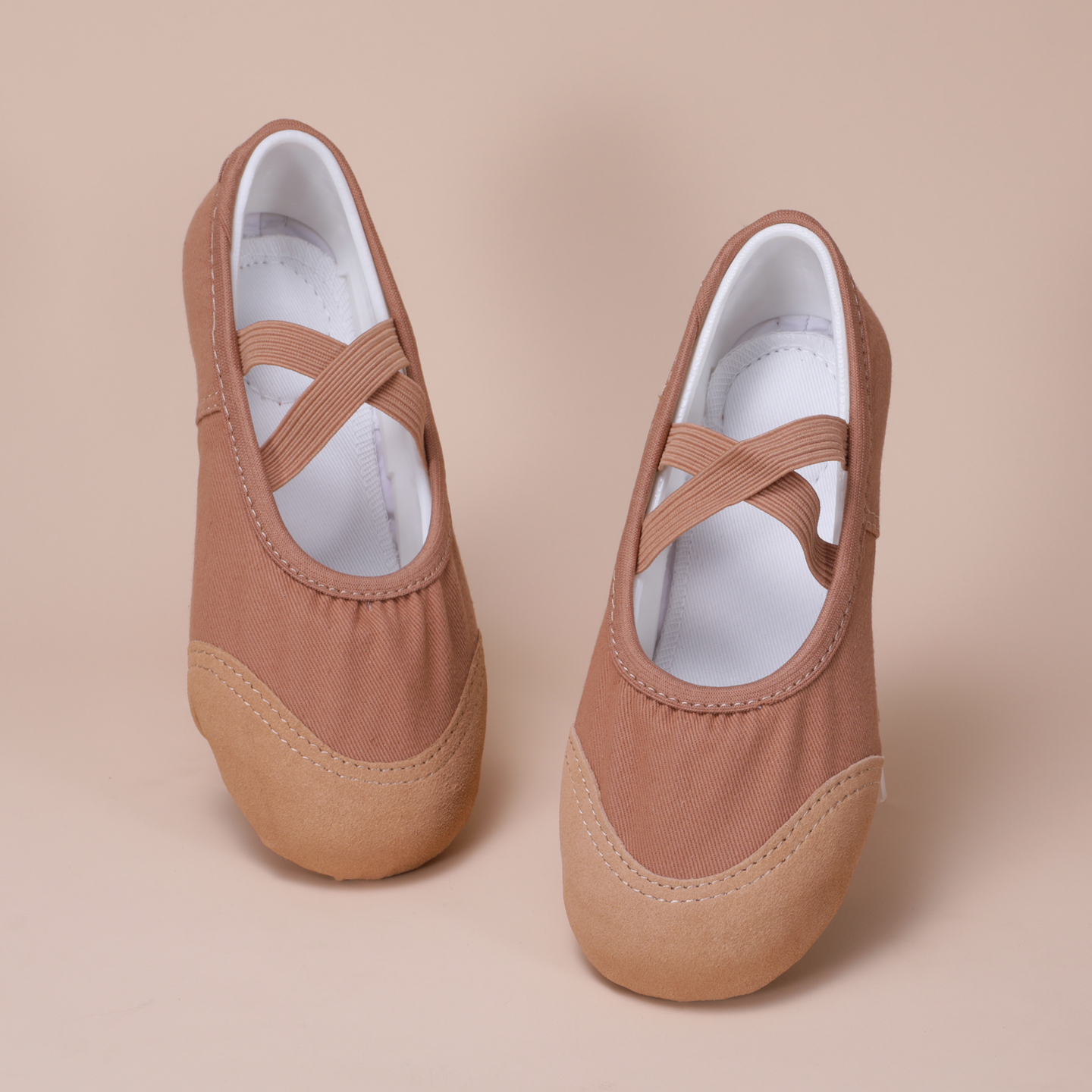 超软羊皮头舞蹈鞋咖色中国舞软底练功鞋形体猫爪鞋跳舞芭蕾舞鞋女