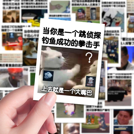 108张第五模仿者表情包贴纸搞笑沙雕土味梗图手机壳iPad贴画防水