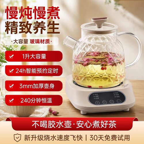 多功能玻璃养生壶500W大火力