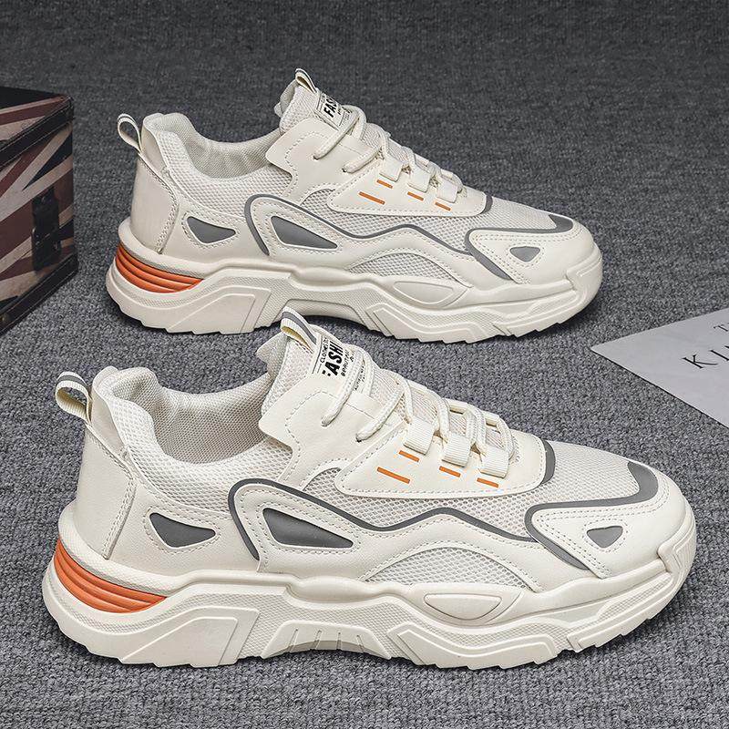 男鞋2025新款潮流春季透气运动休闲鞋跑步百搭学生网面增高老爹鞋,流行男鞋,老爹鞋,淘宝优惠券,粉丝福利购,淘宝优惠卷