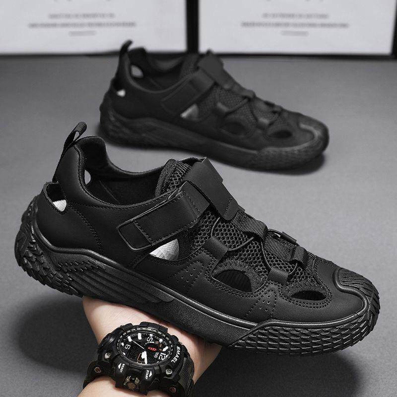 夏季男鞋新款透气户外沙滩洞洞鞋潮流百搭凉鞋防滑运动鞋休闲拖鞋,流行男鞋,休闲凉鞋,淘宝优惠券,粉丝福利购,淘宝优惠卷