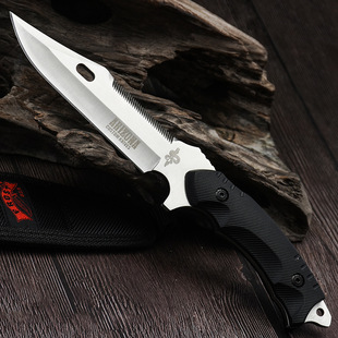 分割刀生存直刀野营开刃高硬度随身刀具防身求生切肉刀野外多用刀