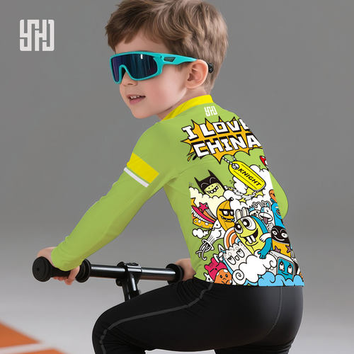 儿童骑行服速干透气春秋T恤