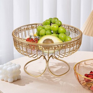 水果盘家用客厅水果篮茶几零食果盆轻奢高档新款果盘糖果盘子前台