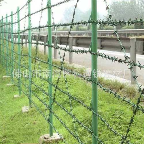 圈地镀锌带刺铁丝网草原围山刺绳铁蒺藜光伏发电场地护栏隔离倒刺
