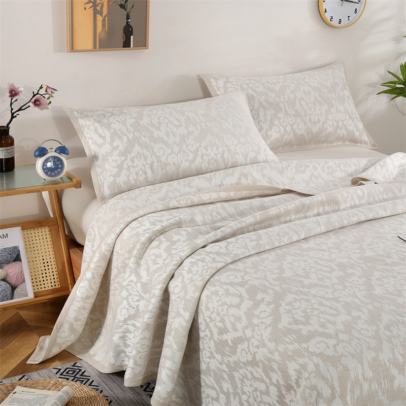 亚麻凉席空调席1.8米双人席子纯亚麻三件套1.2单人折叠2.0m