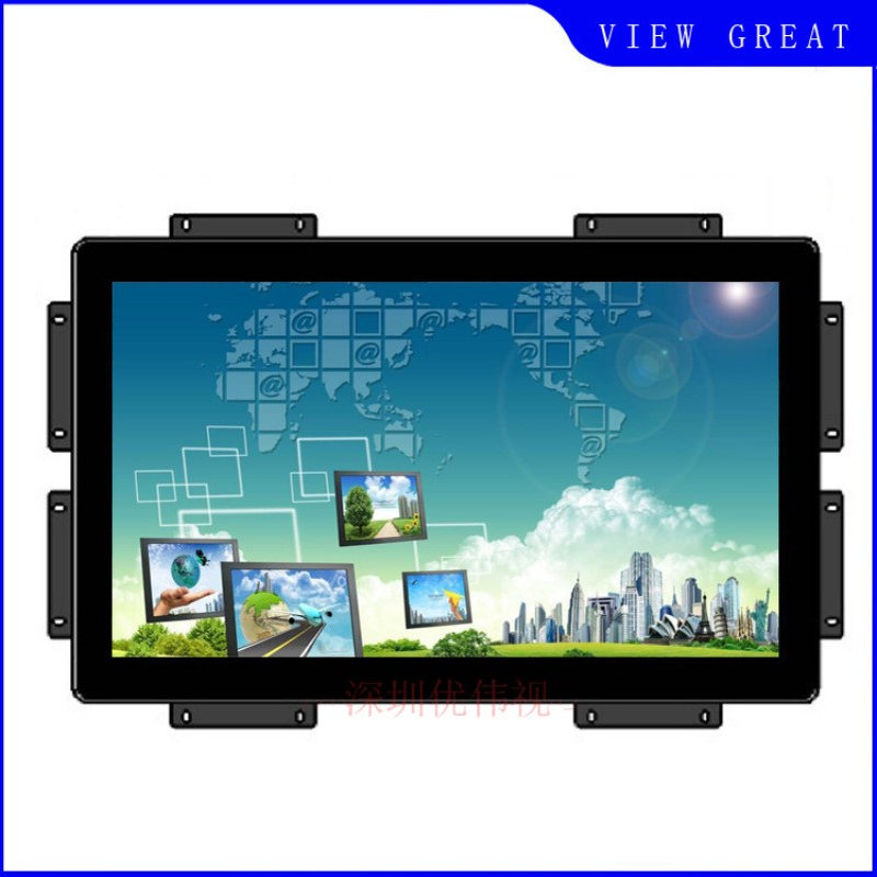 19寸电容触摸高亮开放式嵌入式机柜工业高清液晶触摸显示器屏