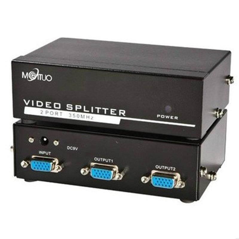 VGA分配器电脑一进二出1进4出3502/3504高清1分2/4分屏器频器350M