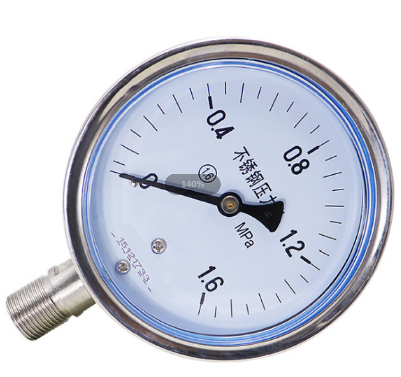 双针压力表 不锈钢表Y100BF不锈钢气压油压真空表双针表表