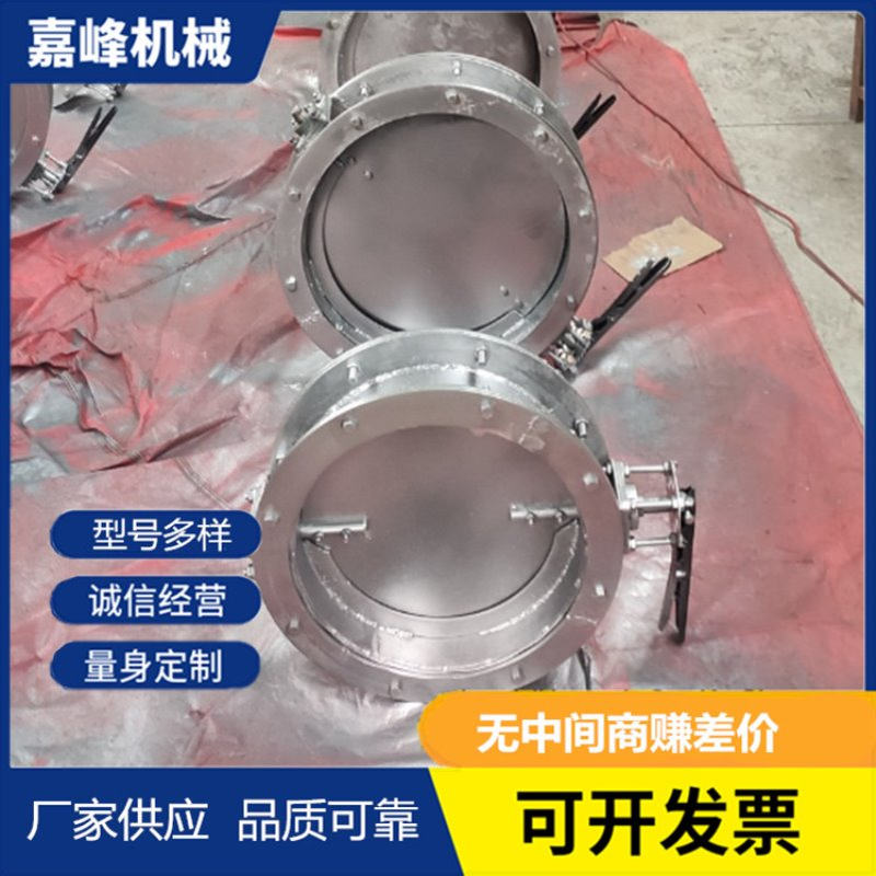 不锈钢手动风门 圆形通风蝶阀  电动挡板门