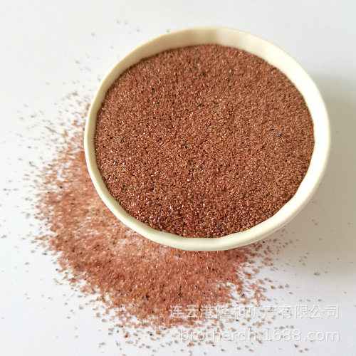 河砂喷砂石榴砂磨料20-40目 30-60目 粉色石榴石砂15312133044