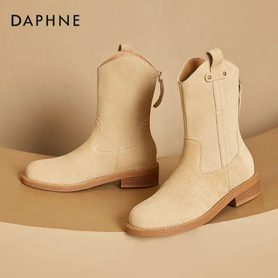 达芙妮西部牛仔靴女秋季20