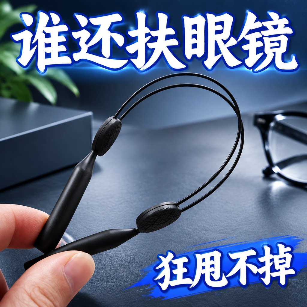 眼镜防脱落专用神器运动打球户外腿套眼睛耳勾托绑带挂绳儿童防滑