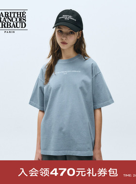 MARITHE字母LOGO短袖T恤情侣男女同款宽松舒适休闲上衣25年夏韩系