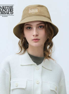 【高允真同款】MARITHE经典LOGO渔夫帽 男女情侣刺绣帽子25秋韩系