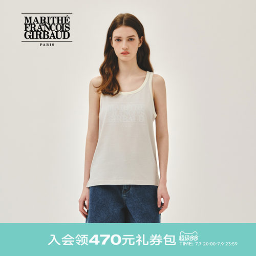 MARITHE经典LOGO无袖上衣