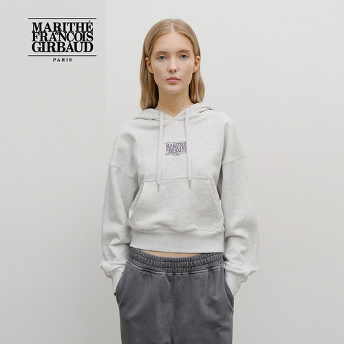 MARITHE女士经典小LOGO连帽卫衣