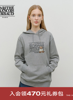 MARITHE涂鸦熊连帽减龄卫衣 男女同款情侣印花上衣2025年秋冬韩系