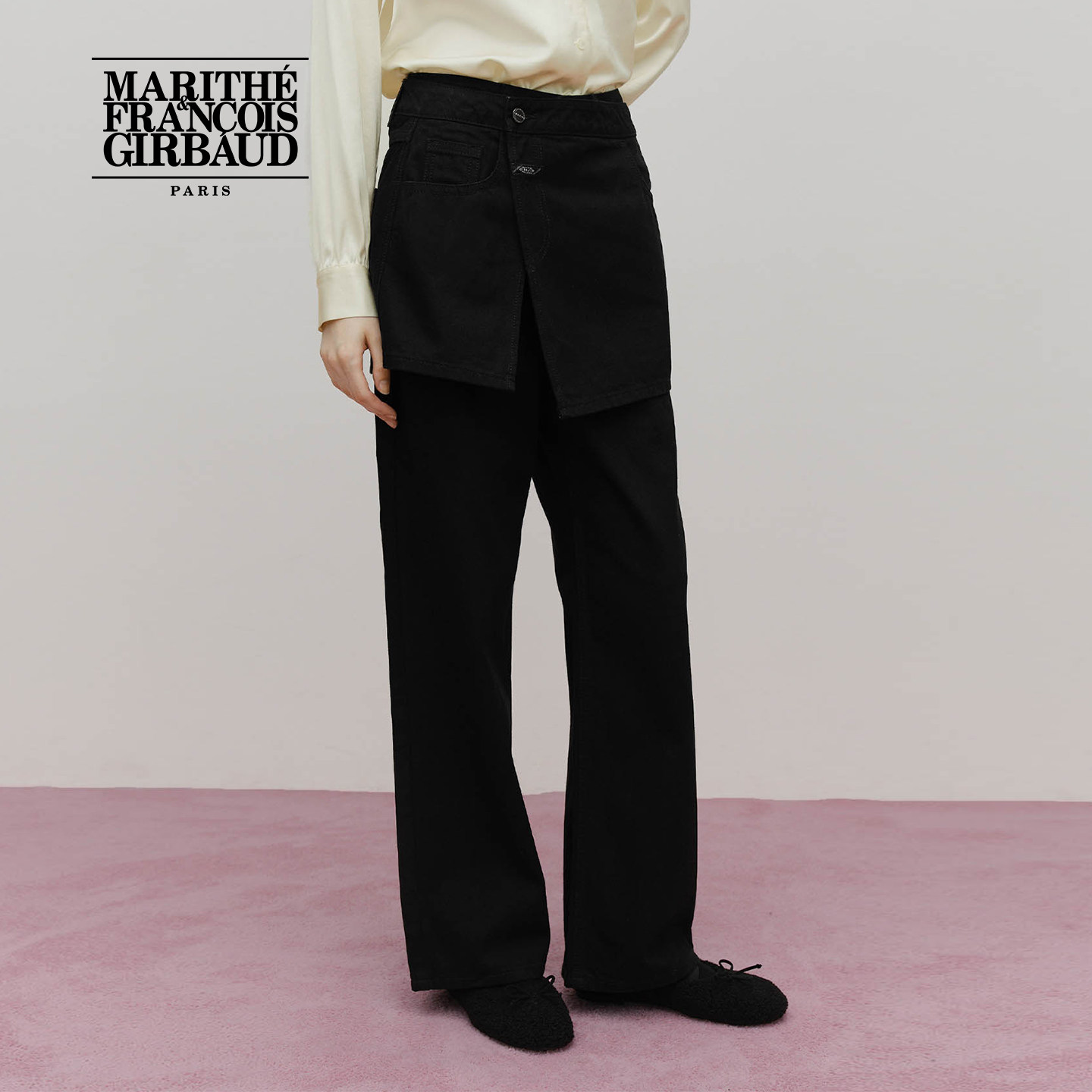 MARITHE女士叠穿半裙牛仔裤 潮流时尚丹宁系列裙裤2025年秋冬新款,女装/女士精品,牛仔裤,淘宝优惠券,粉丝福利购,淘宝优惠卷