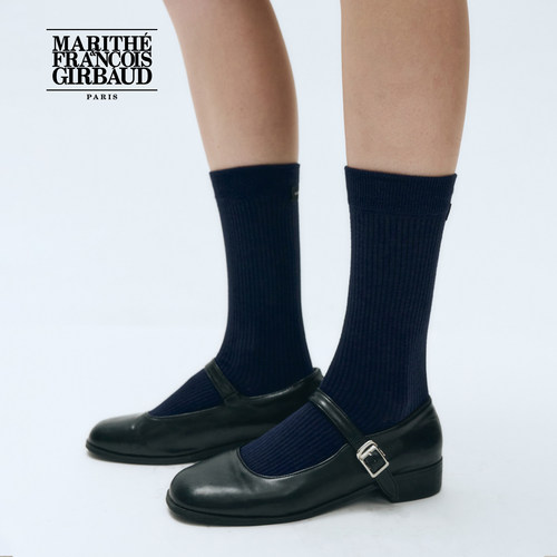 MARITHE基础款女士中筒袜