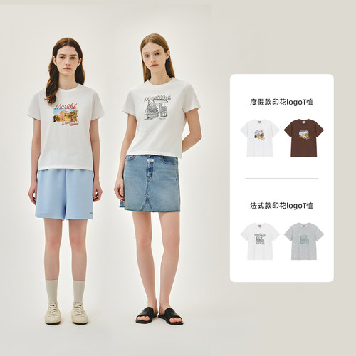 【MFG专场】女款潮流印花短袖T恤罗纹圆领时尚上衣