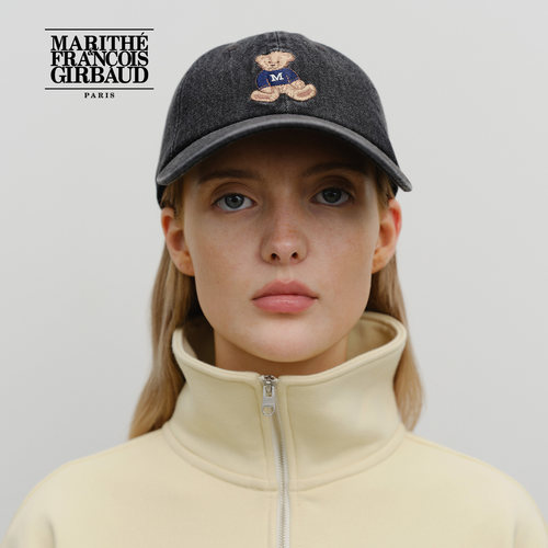 MARITHE男女同款涂鸦熊鸭舌帽