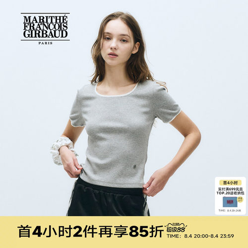 MARITHE女士蕾丝短袖T恤
