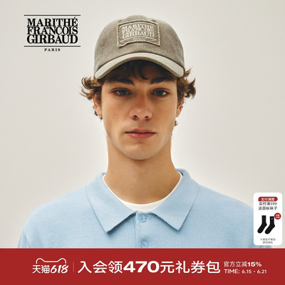 MARITHE复古染小LOGO鸭舌帽