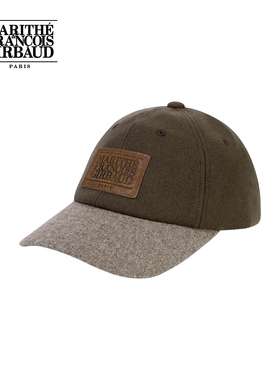 MARITHE经典LOGO羊毛拼色鸭舌帽 男女同款情侣棒球帽2025年秋冬