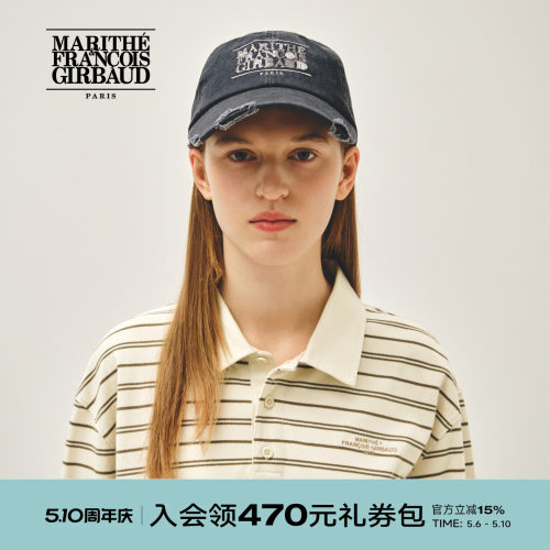 MARITHE经典LOGO做旧鸭舌帽
