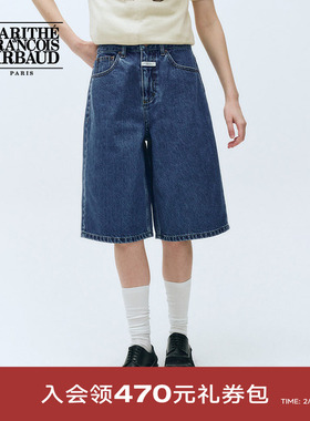 MARITHE牛仔百慕大短裤 潮流女士休闲宽松直筒五分裤2025夏韩系