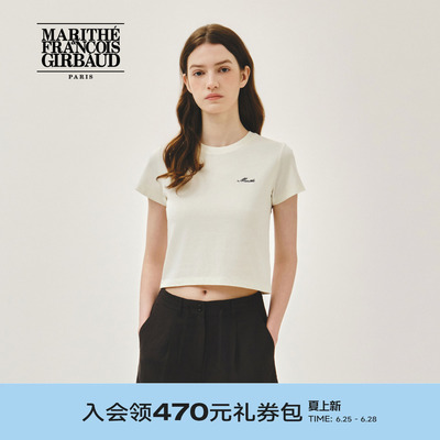 MARITHE女士字母修身短T恤