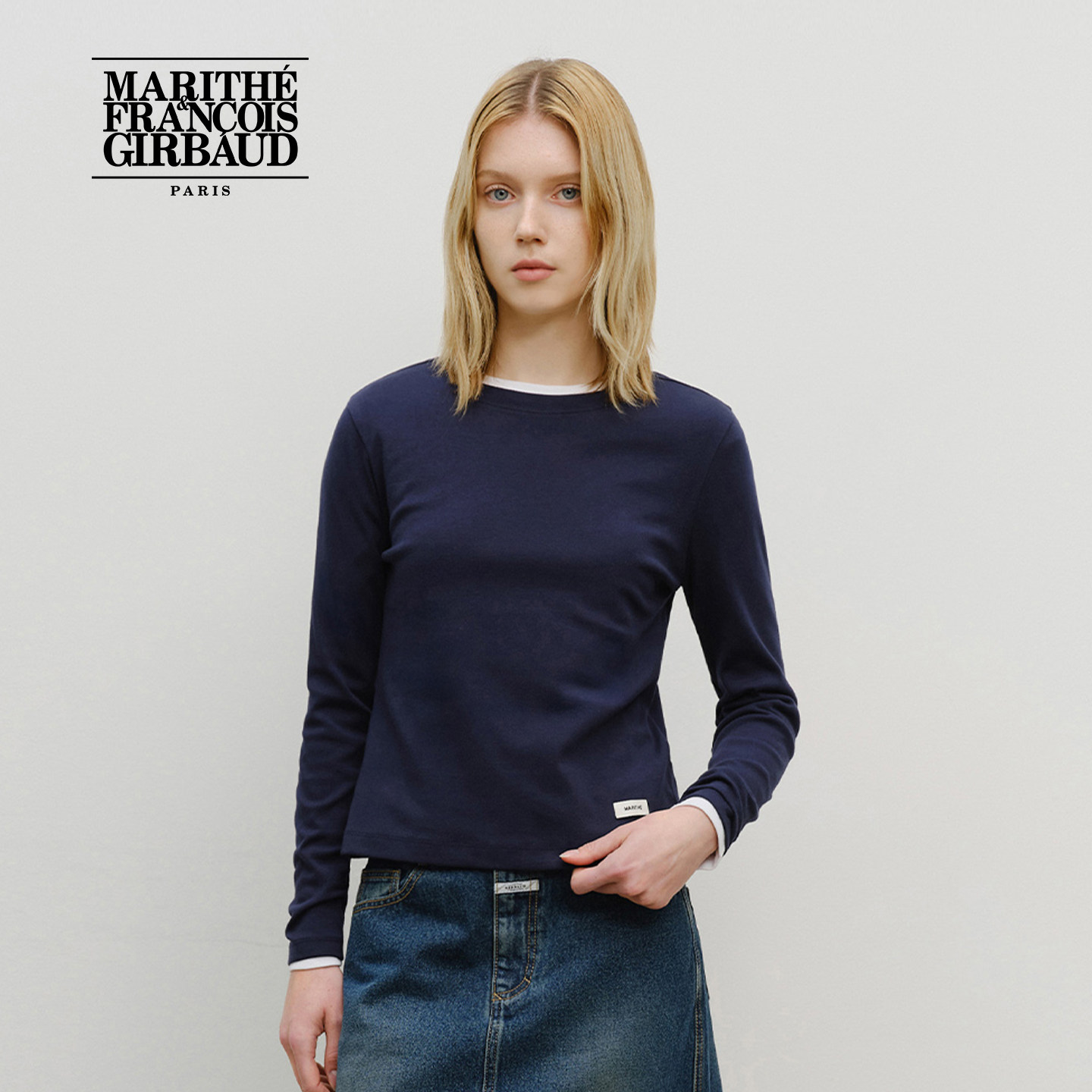 MARITHE基础款女士长袖T恤