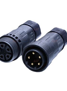利路通M29-5芯公母对接防水连接器 航空插头 IP68水下相机插头