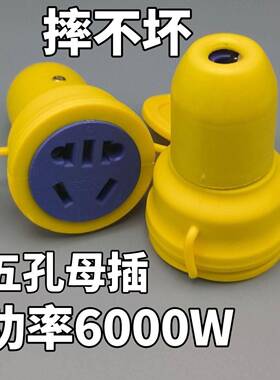 通用母插头全母汽车新能源16A6500W子母电源延长线防水接头新款