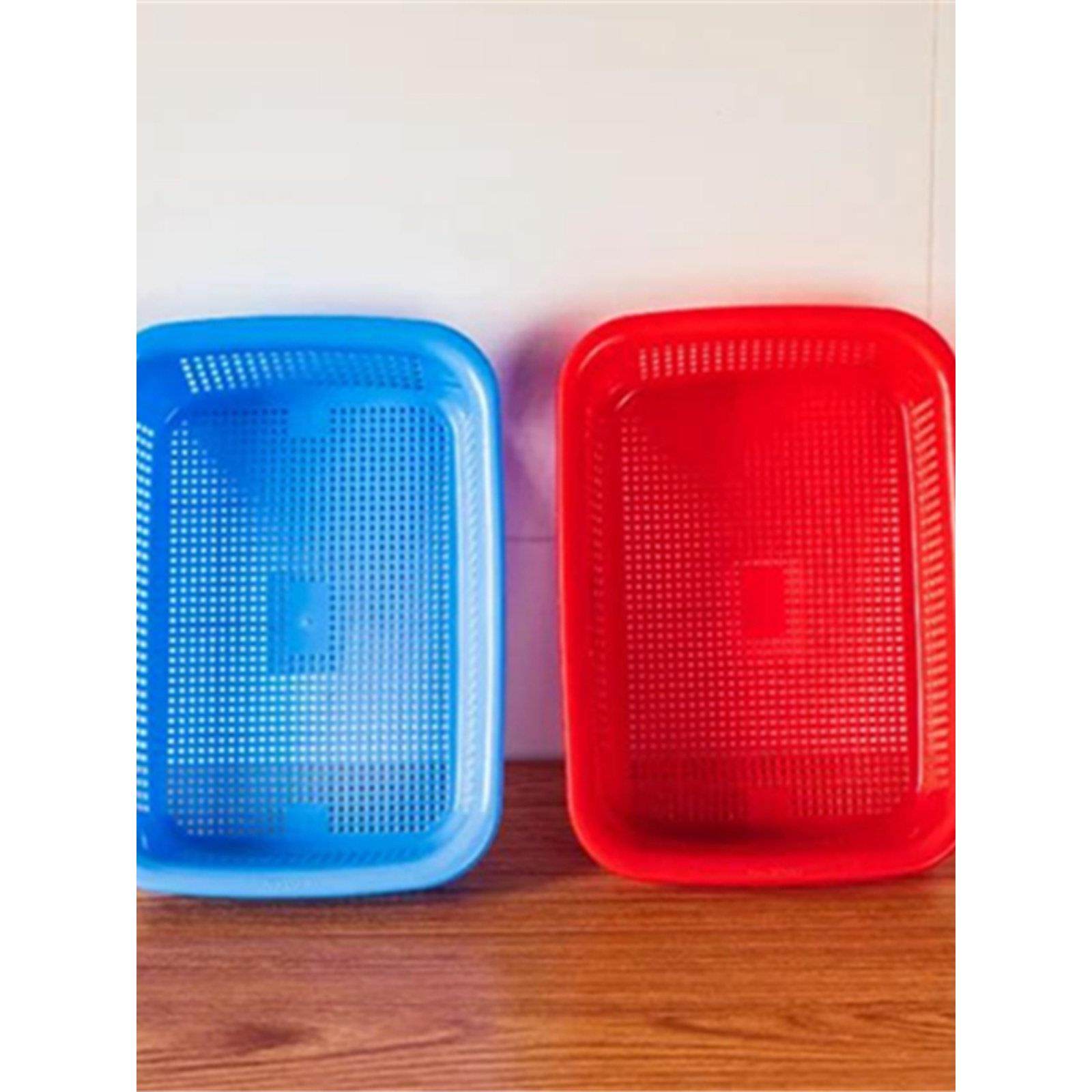 厚塑料筛长方形厨房盆洗菜镂空框筐篮子篮沥水大特号密孔漏收纳筐,家装主材,沥水篮,淘宝优惠券,粉丝福利购,淘宝优惠卷