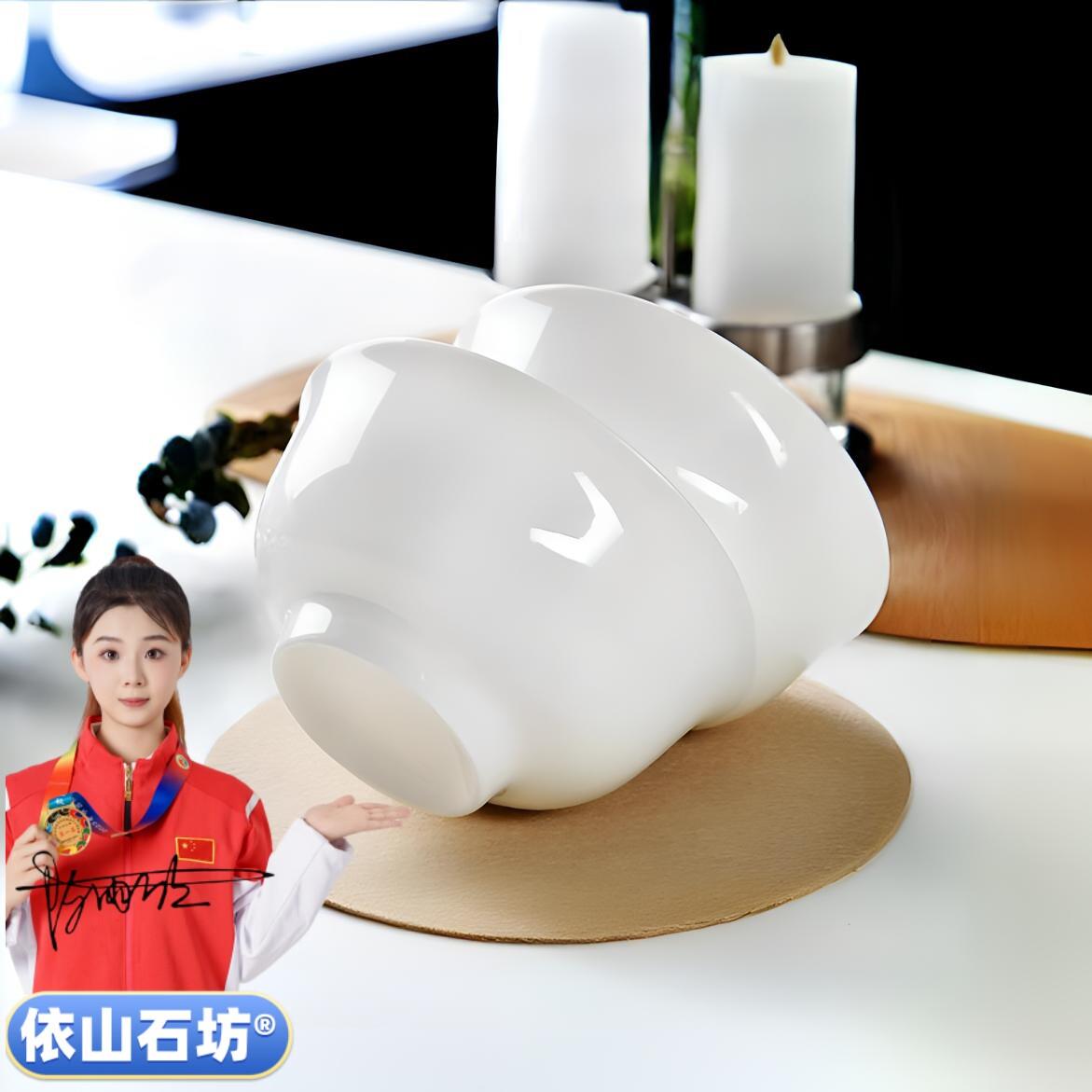 金钟碗优质纯白无铅骨瓷碗家用易清洗简约中式釉下彩唐山陶瓷餐具