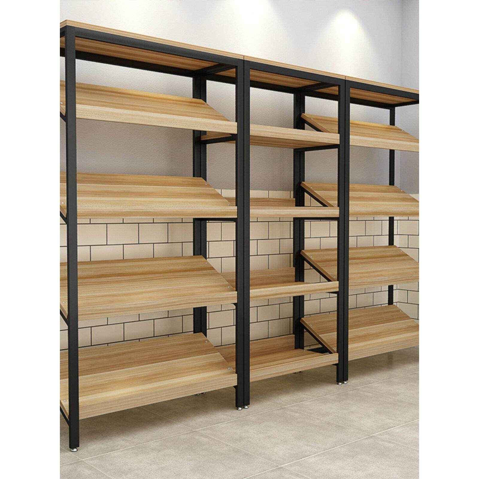 货架置物架展示柜斜面陈列蛋糕水果商场礼品鞋店超市零食架玩具柜