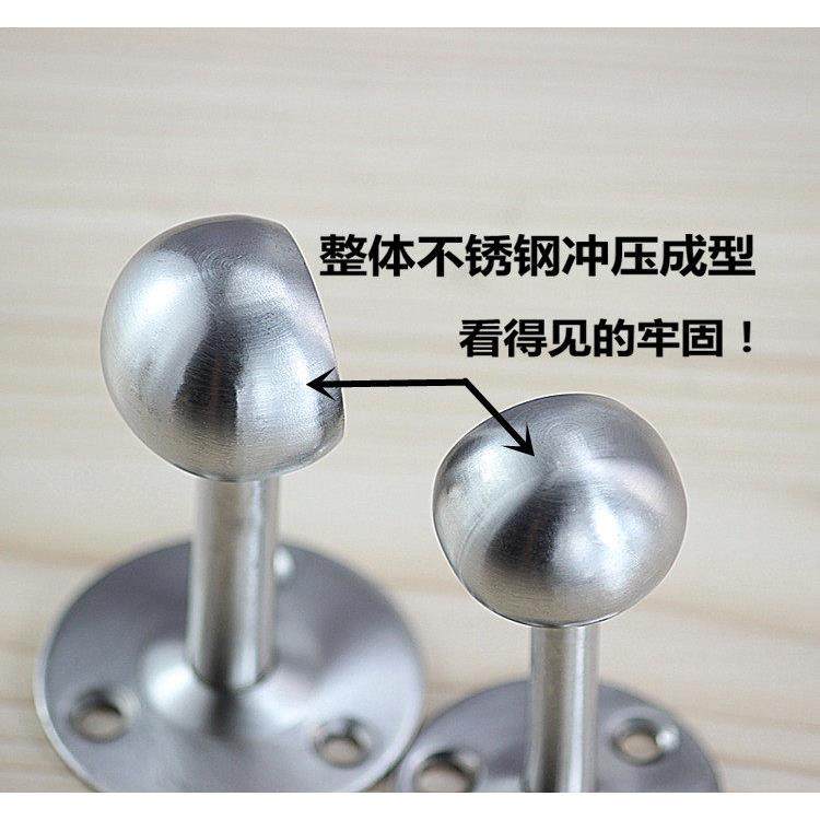 加厚实心不锈钢管管法架兰座柜 窗帘挂衣杆管座衣通管衣托架圆座