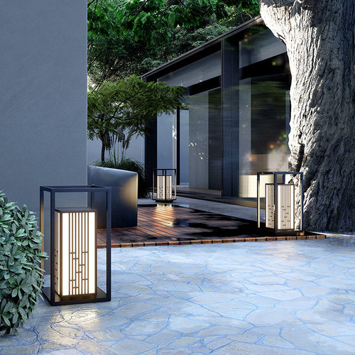 草坪灯太阳能新中式户外防水 花园别墅公园广场LED草地景观庭院灯