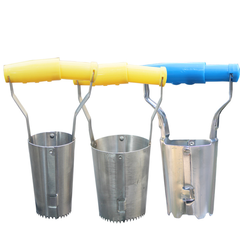 加厚不锈钢移苗器挖洞播种栽苗工具种菜打洞锹艺园铲子手动移苗器
