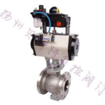 气动球阀Q641F-16C|Q641F-64C气动V型调节球阀，气动V型调节球阀