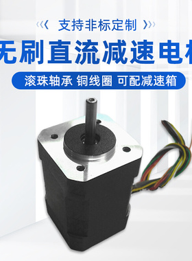 供应24V8000转无刷直流电动机42BLS02-2480方形42mm无刷电机微型